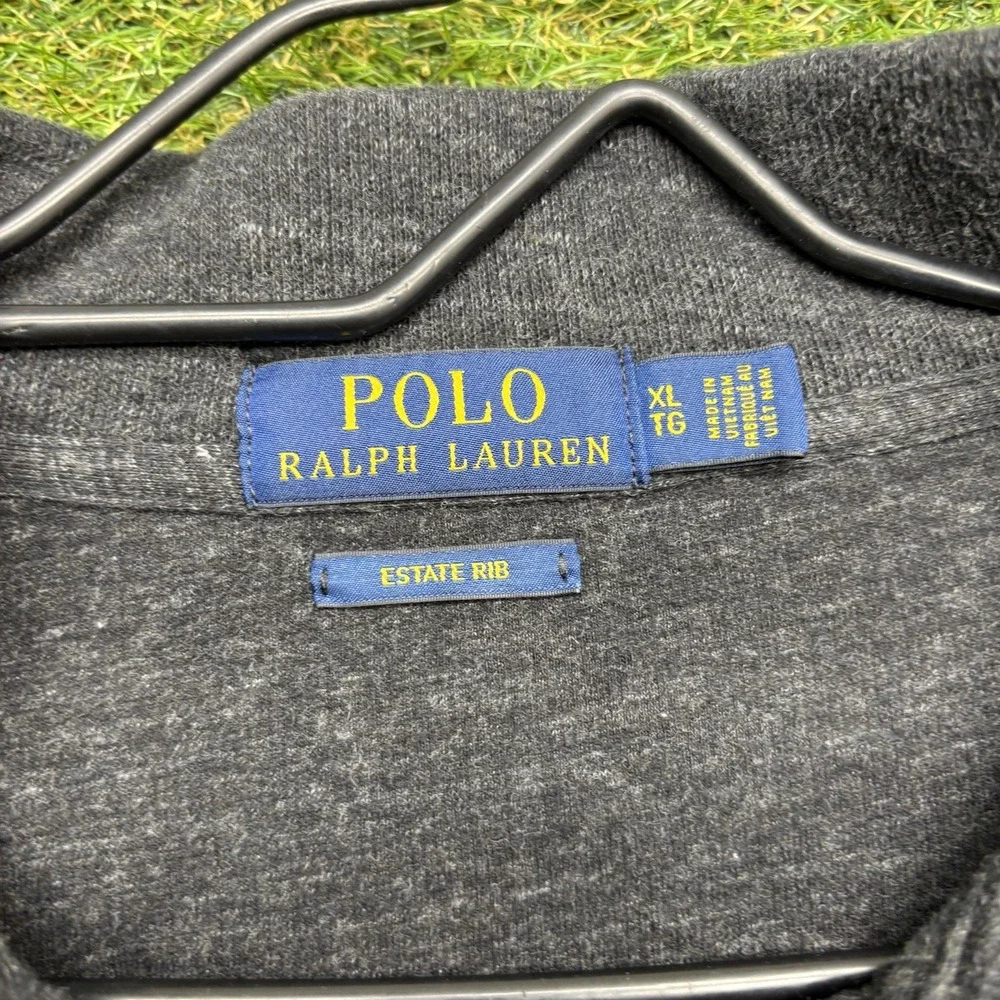Polo Ralph Lauren Sweater Mens XL 1/4 Zip Mock Neck Pony Estate Rib Pullover